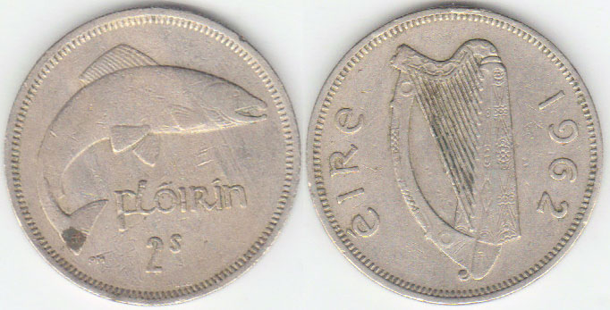 1962 Ireland Florin A008425